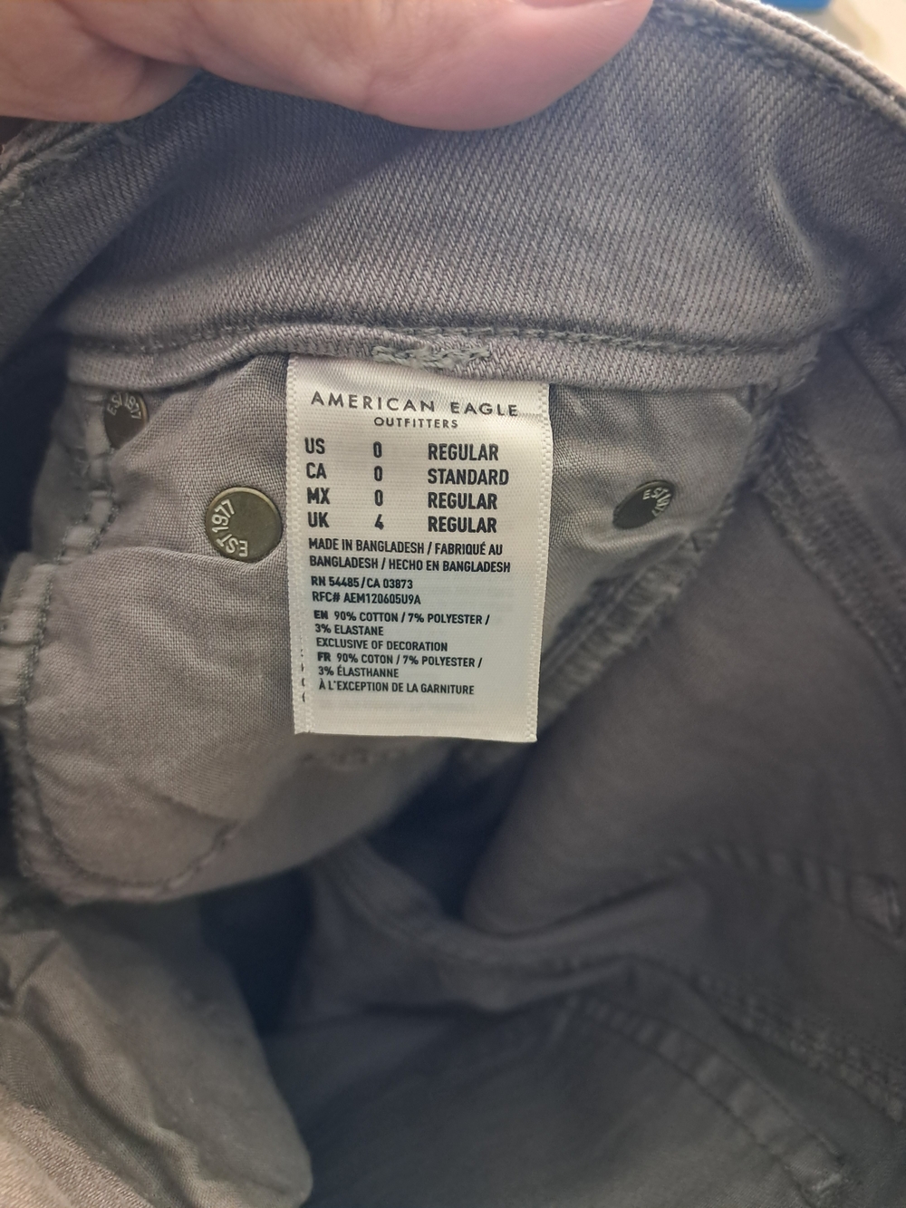 American Eagle Outfitters Men’s Gray Jeans - Regular Fit